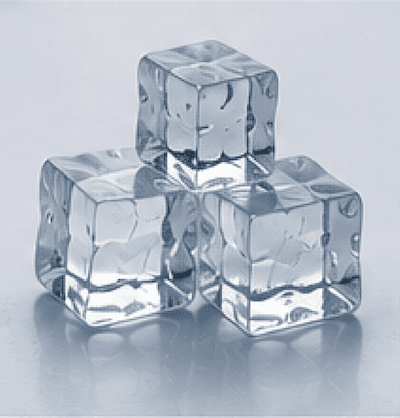 Cubes of clear ice