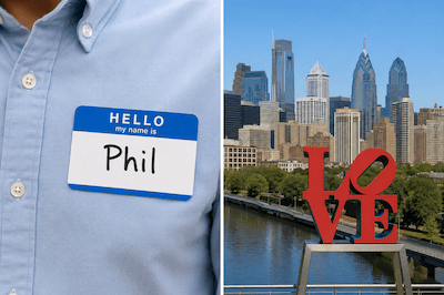 The name Phil — short for Philip or Philippe, also the start of Philadelphia