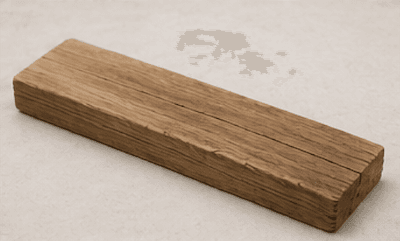 A long flat wooden plank