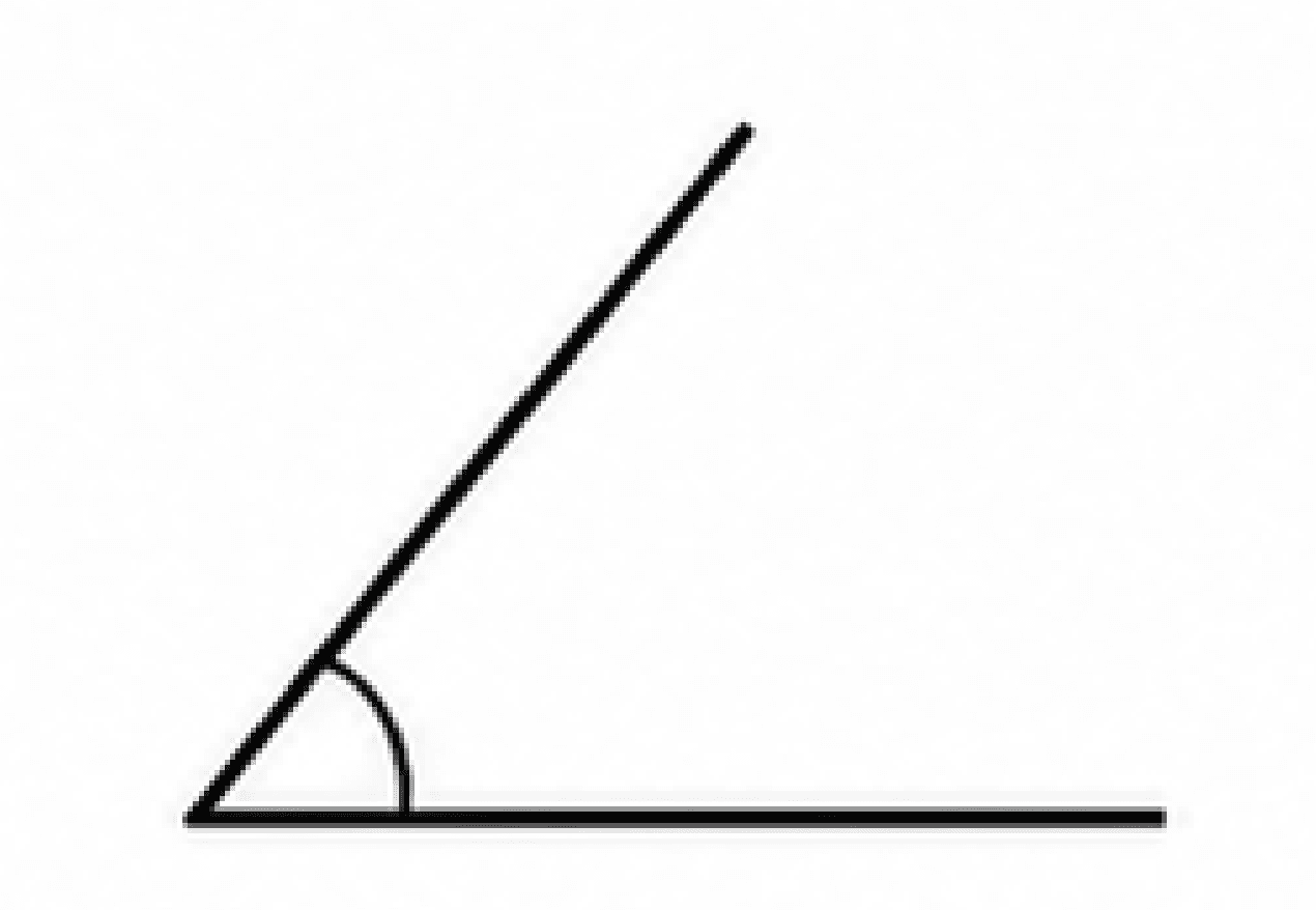 An angle — a geometric angle in mathematics
