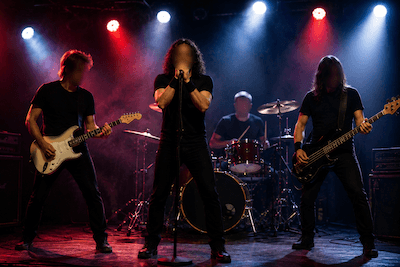 A music band performing on stage