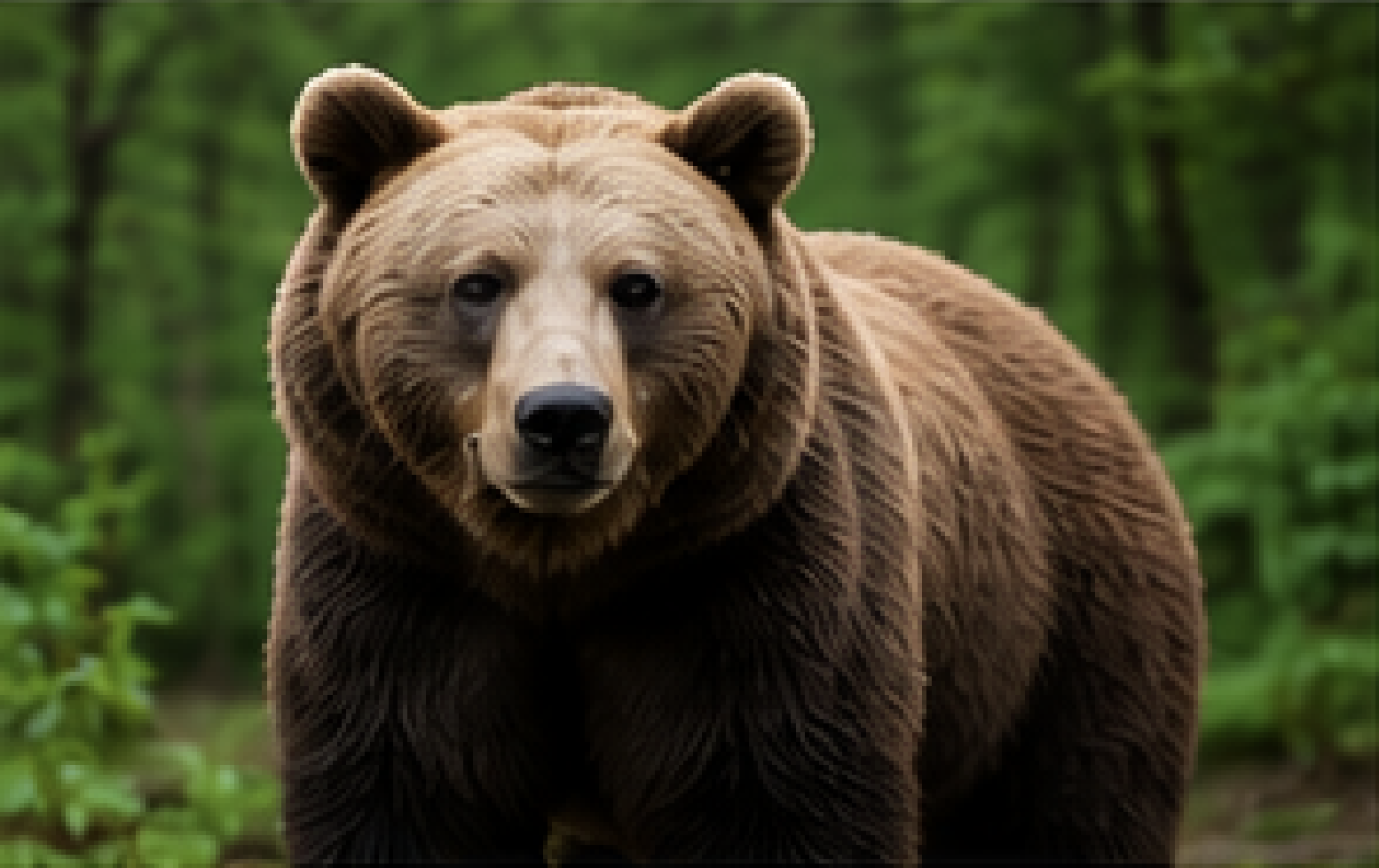 A large brown bear in the wild