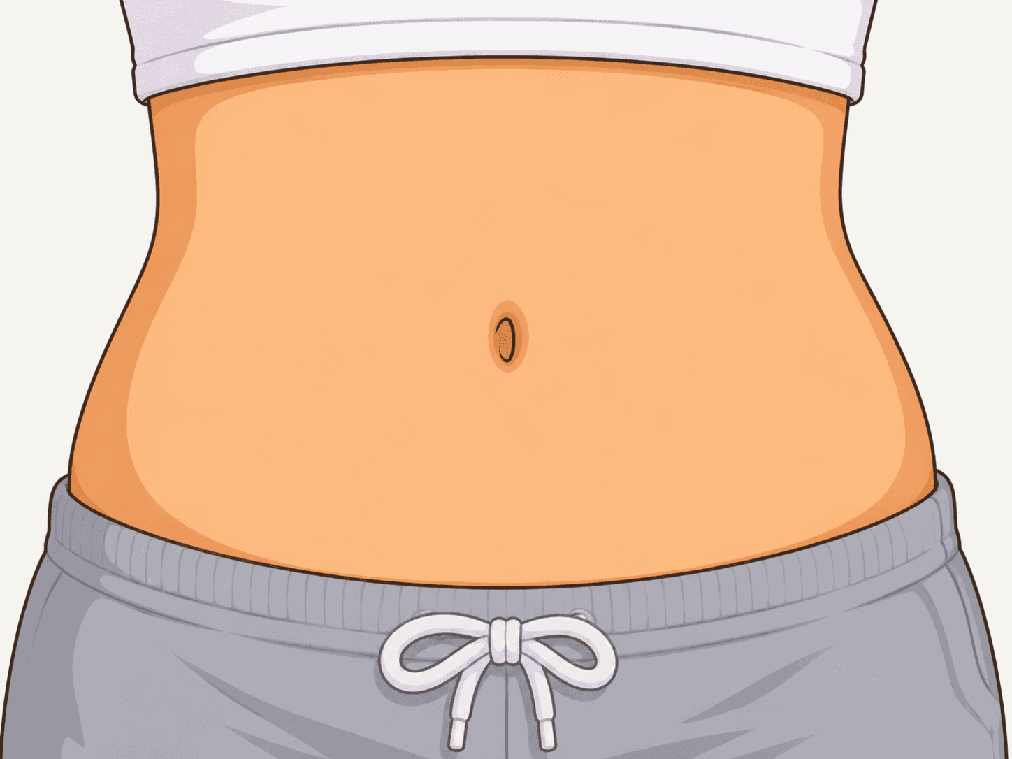 A belly button — the navel