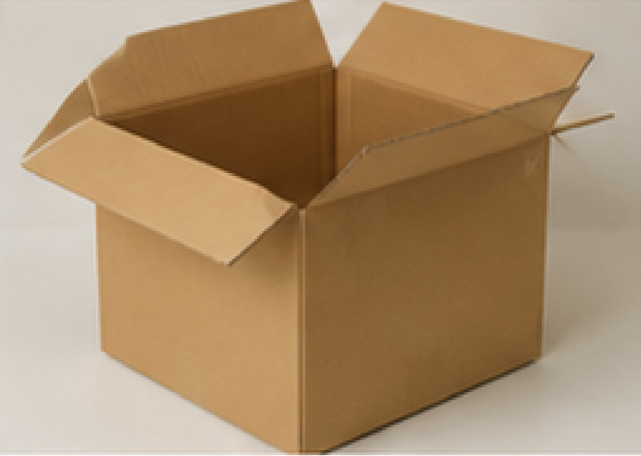 A box — a cardboard container