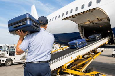 A person carrying a bag — a carrier