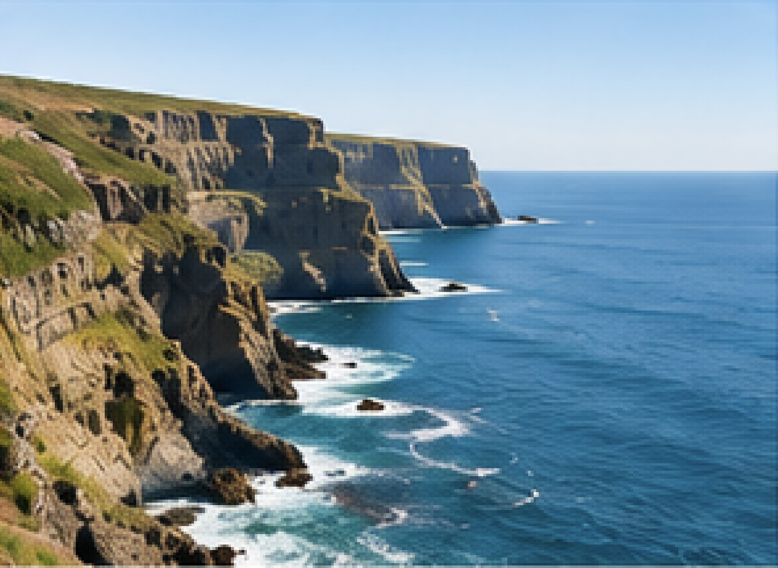A scenic ocean coastline