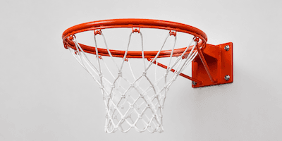 A basketball hoop and net