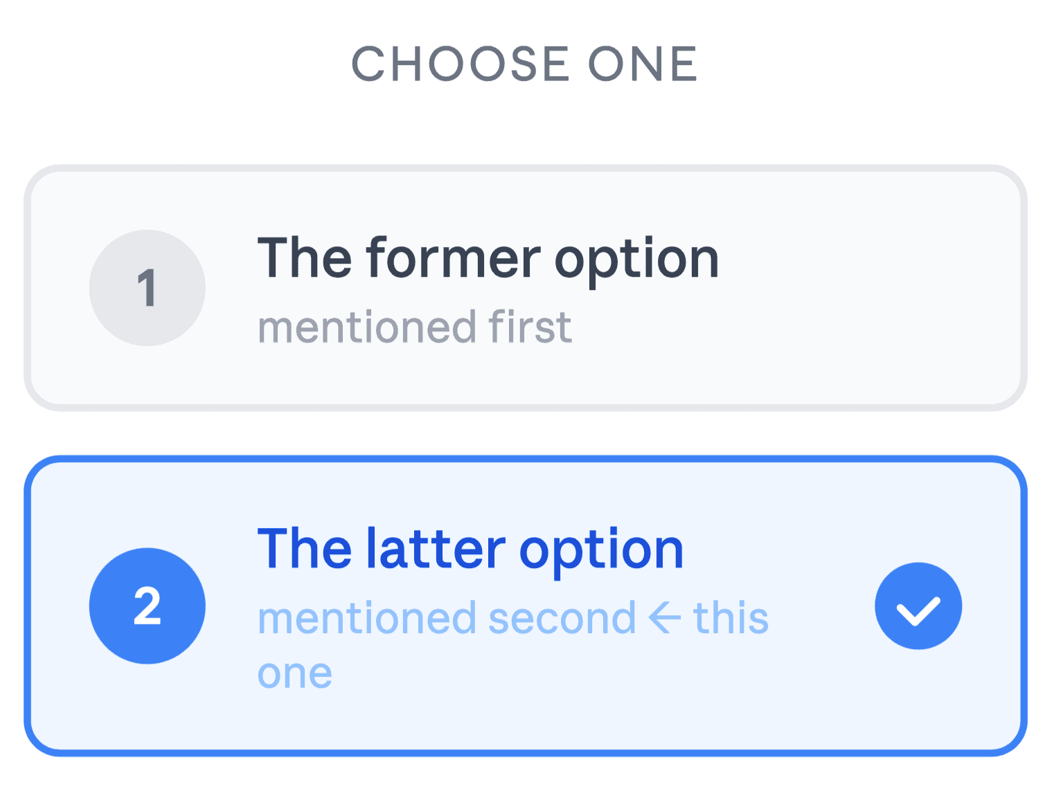 Latter — referring to the second of two things mentioned
