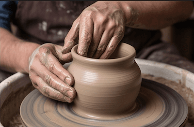 Something crafted or built — made by hand