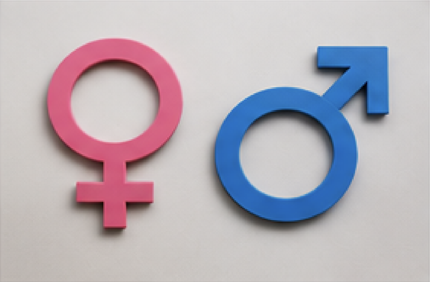 Female and male symbols representing biological sex