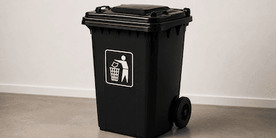 A rubbish bin for waste